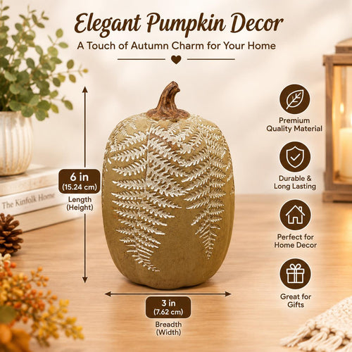 Rustic Textured Pumpkin Décor Set – Set of 2