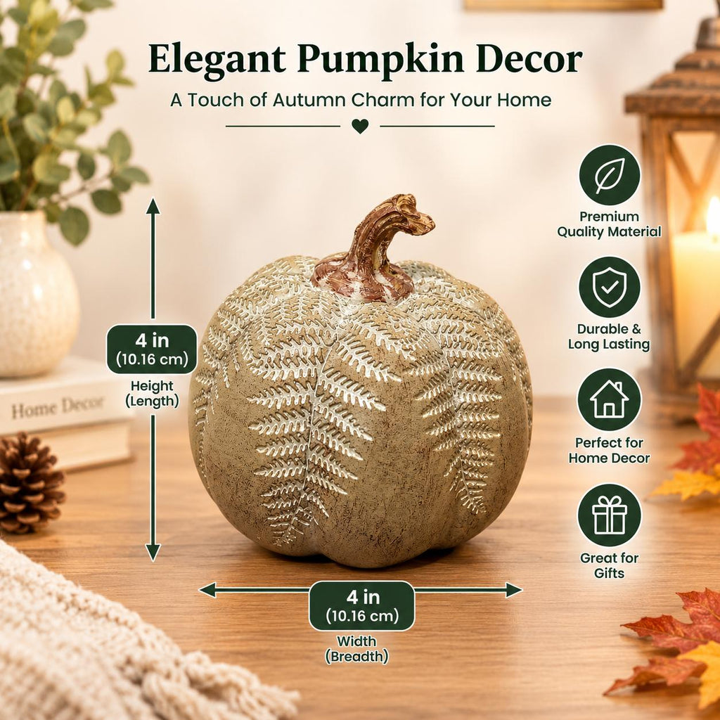 Rustic Textured Pumpkin Décor Set – Set of 2